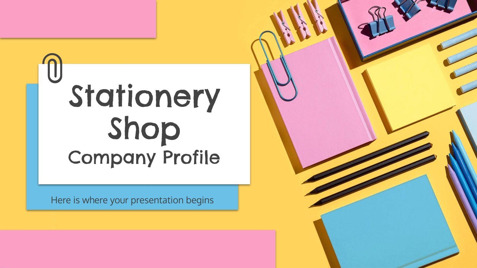 Stationery Shop Company Profile Presentation